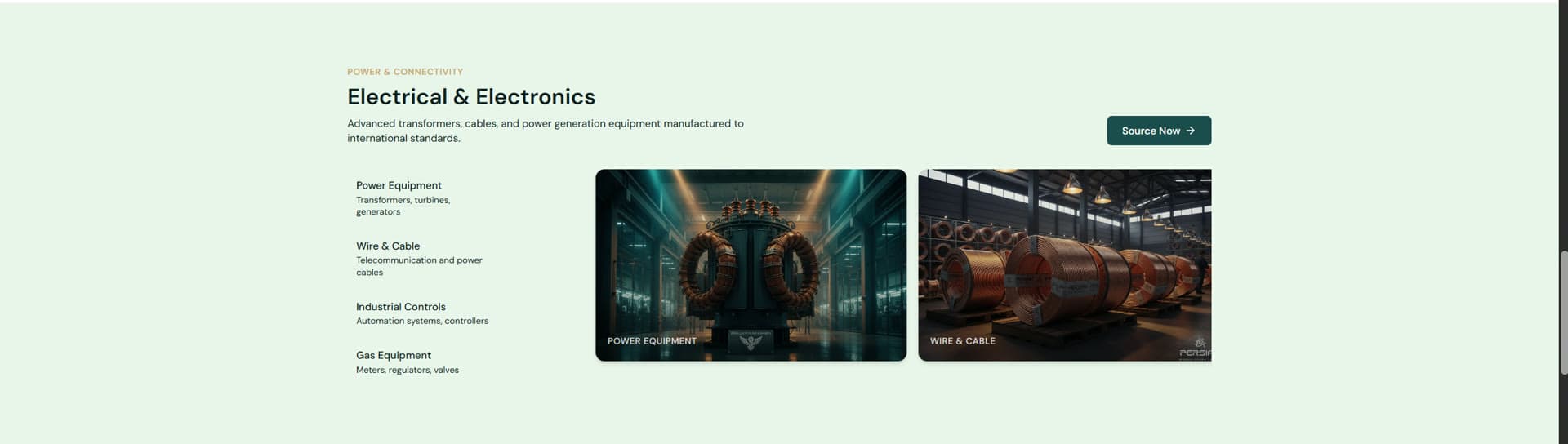 صنایع الکترونیک در پروژه هاب تجارت پارسا (Parsa Trade Hub) — Electrical & Electronics